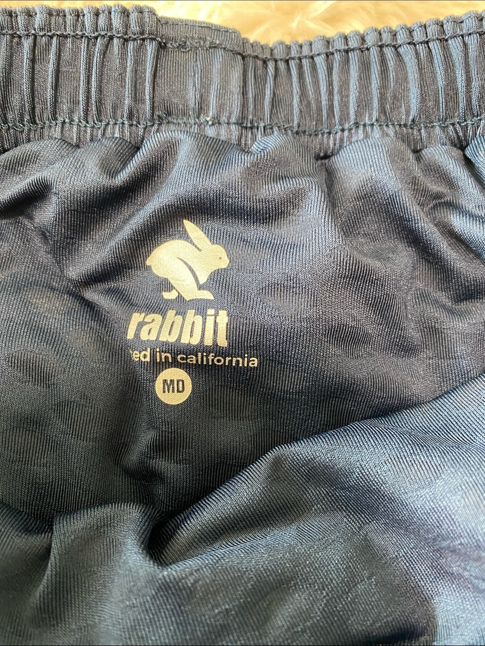 Rabbit NWOT men’s M Two-Pair Athletic Shorts - Black Patterned & Navy Blue - Picture 7 of 8